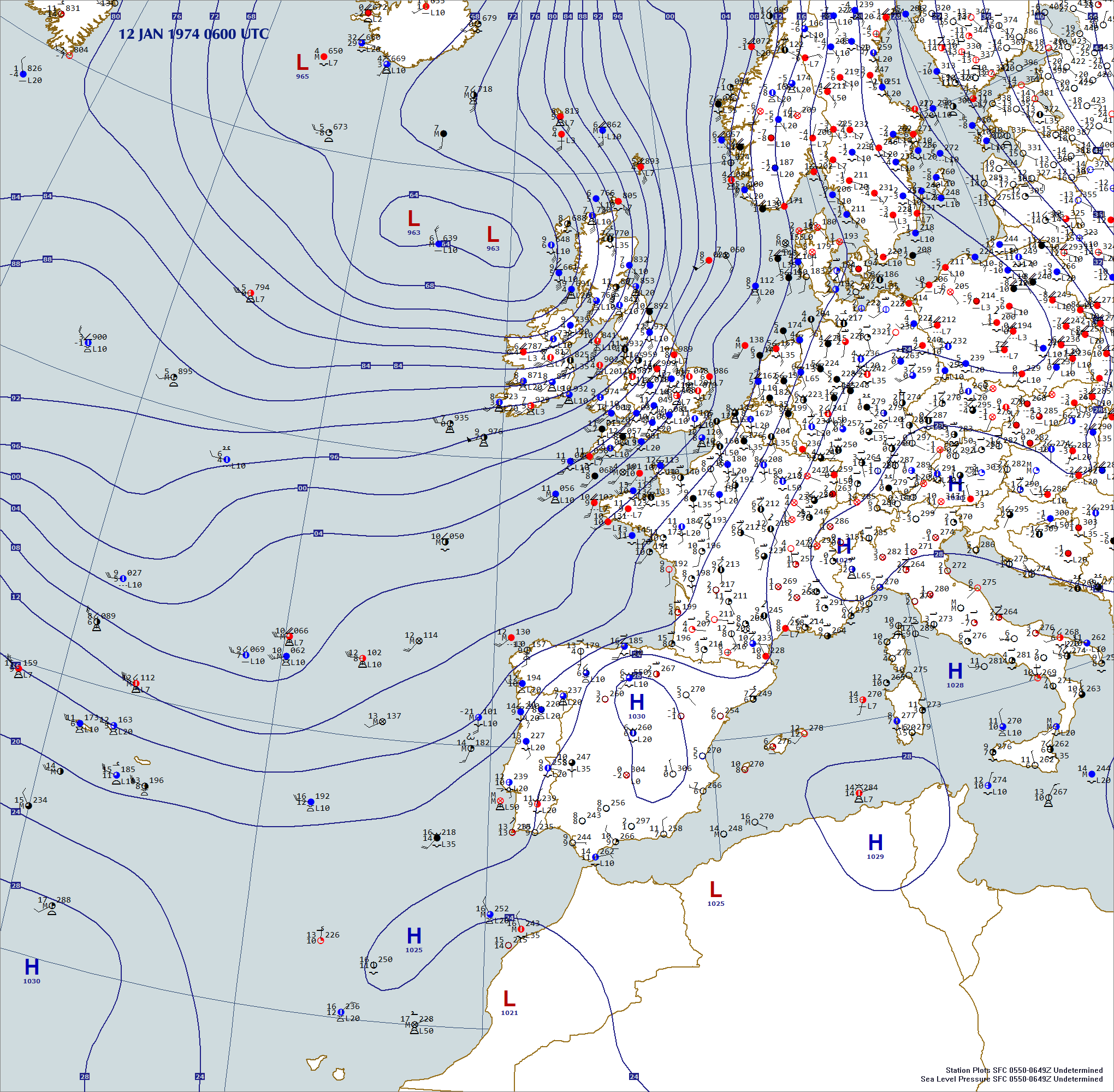 European Synoptic Weather Chart