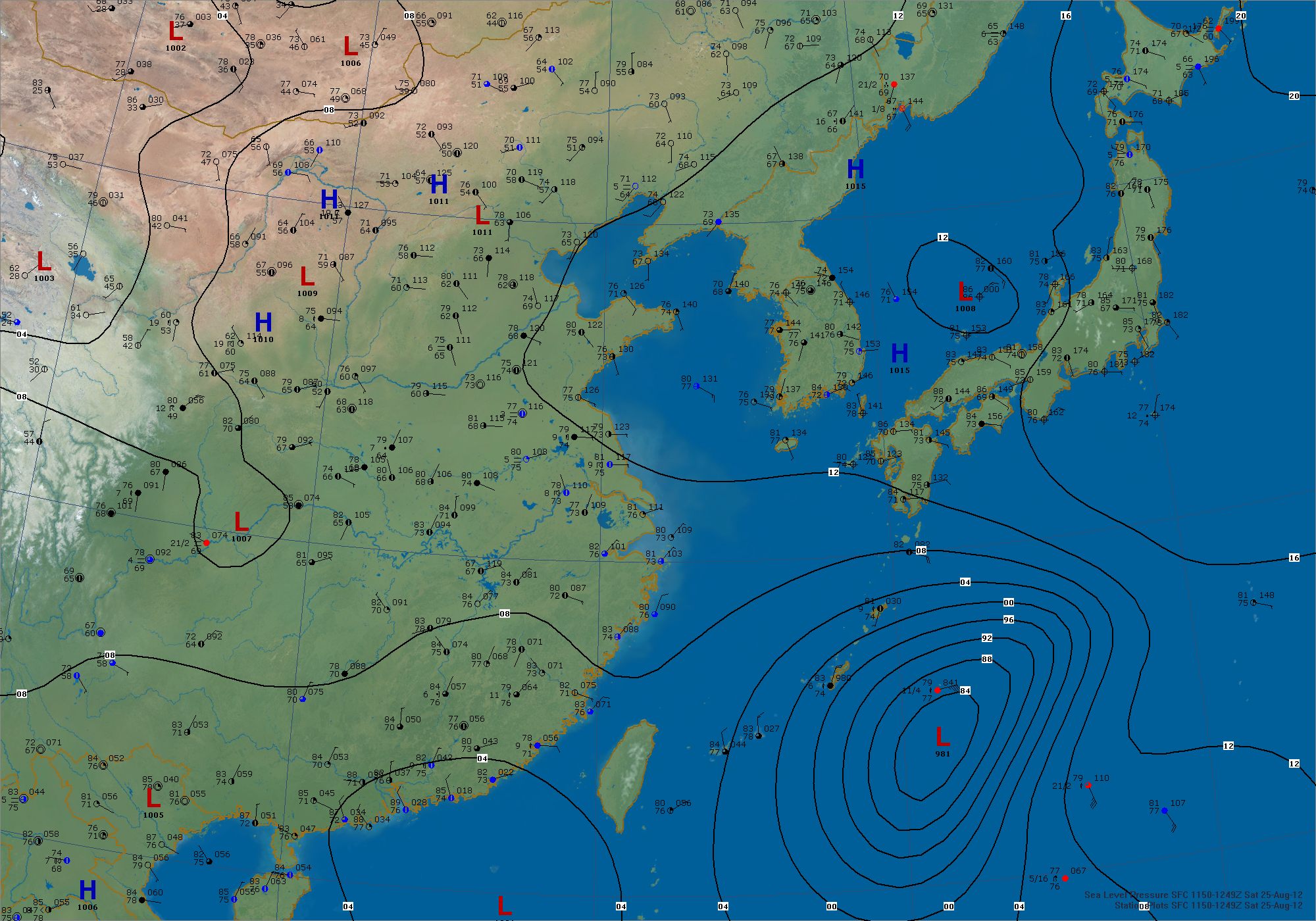 Japan Synoptic Chart