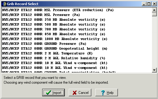 Import GRIB